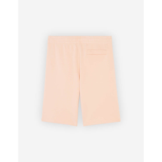 Men Tonal Fox Head Patch Jog Shorts - Peach