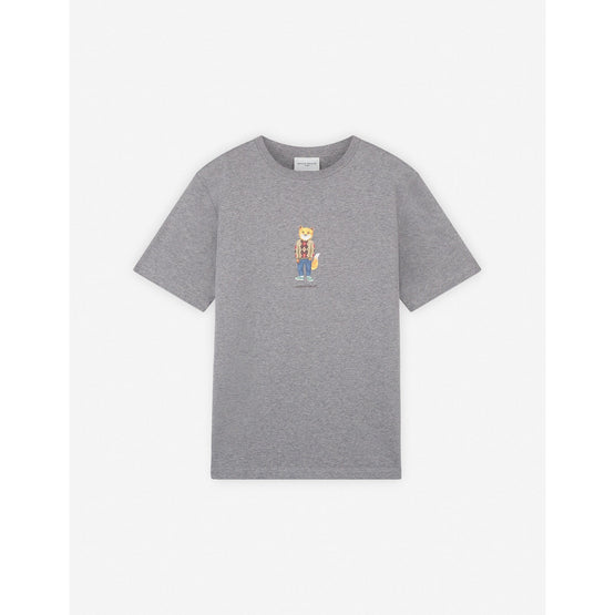 Men Dressed Fox Regular Tee Shirt - Light Grey Melange