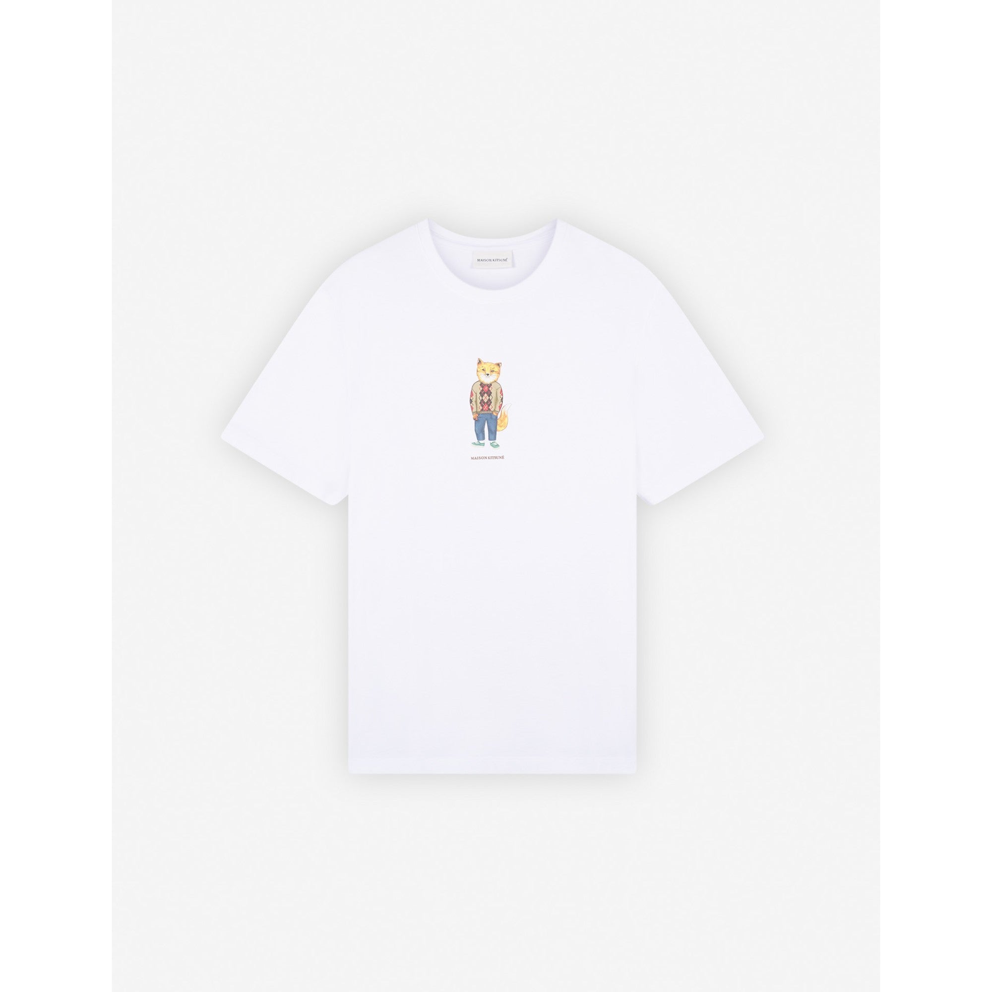 Men Dressed Fox Regular Tee Shirt - White