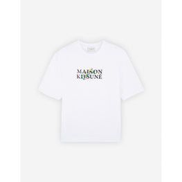 Men Maison Kitsune Flowers Oversize Tee-Shirt - White