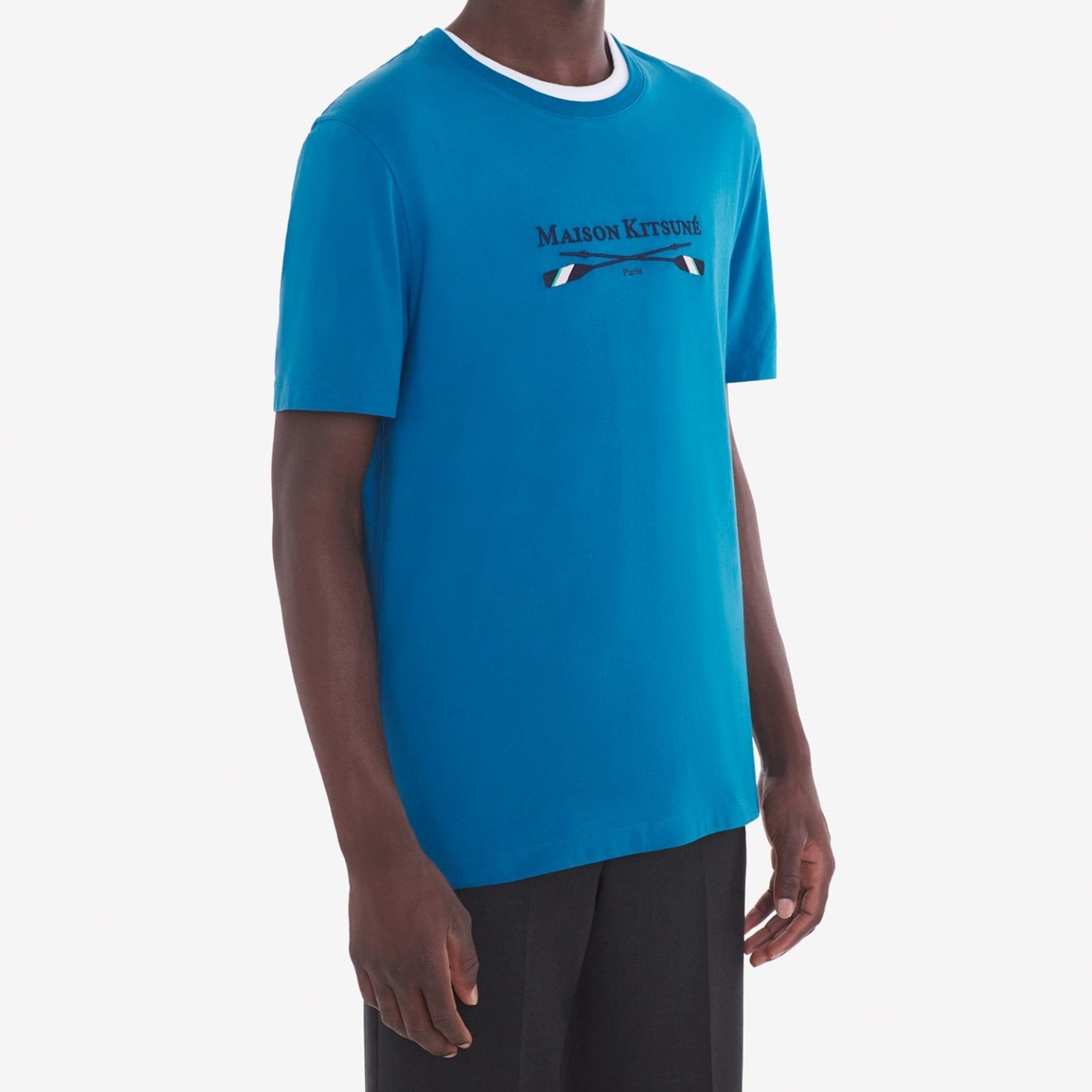 Men Maison Kitsune Oars Regular Tee-Shirt - Sapphire
