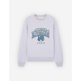 Men Campus Fox Regular Sweatshirt - Light Grey Melange