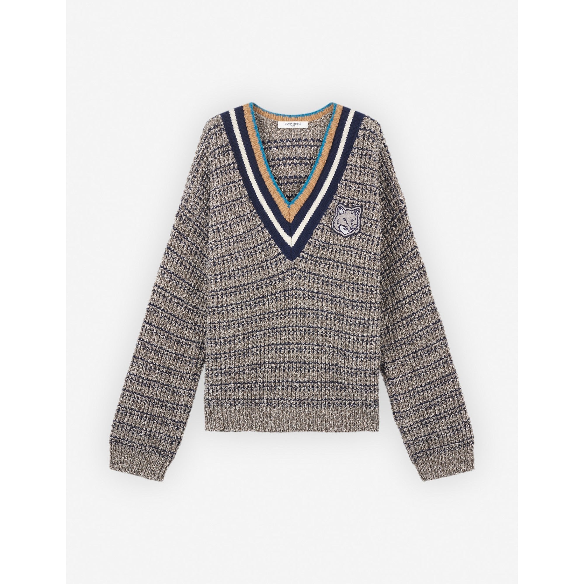 Men Bold Fox Head Crafty Comfort Jumper - Black/White/Beige