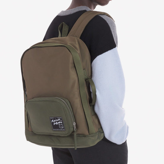 Men Nylon Backpack - Khaki