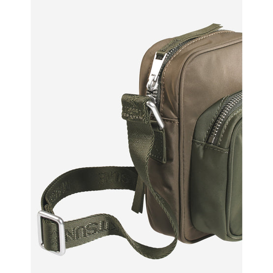 Men Nylon Crossbody Pouch - Khaki