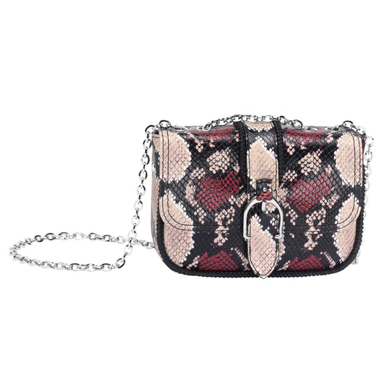 Amazone Façon Python Cross Body Bag - Cognac