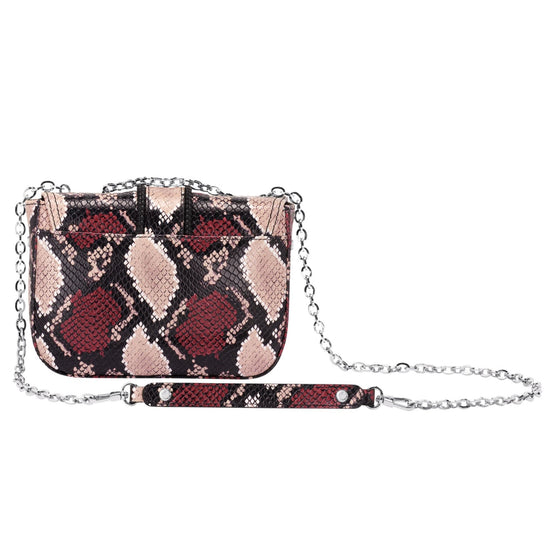 Amazone Façon Python Cross Body Bag - Cognac