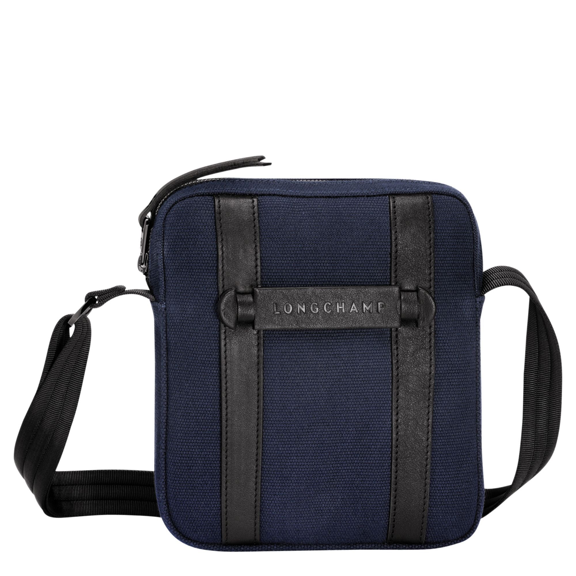 Longchamp 3D Toile Cross Body Bag - Navy/Black