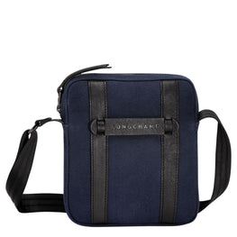 Longchamp 3D Toile Cross Body Bag - Navy/Black