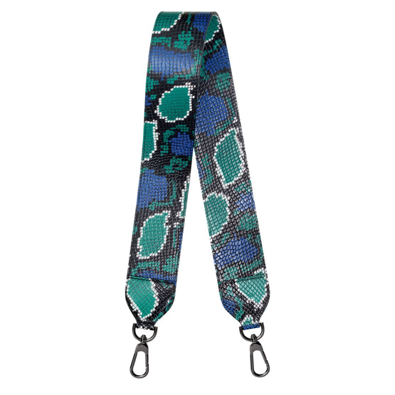 H08 Cuir Python Shoulder Strap - Emerald Green
