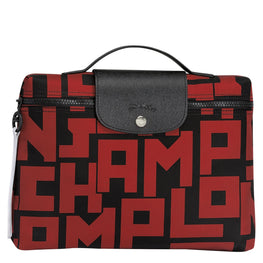 Le Pliage LGP L Pouch - Black/Brick