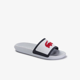 Lacoste Croco Slide Tri 3 Cfa Sandals - White/Navy/Red