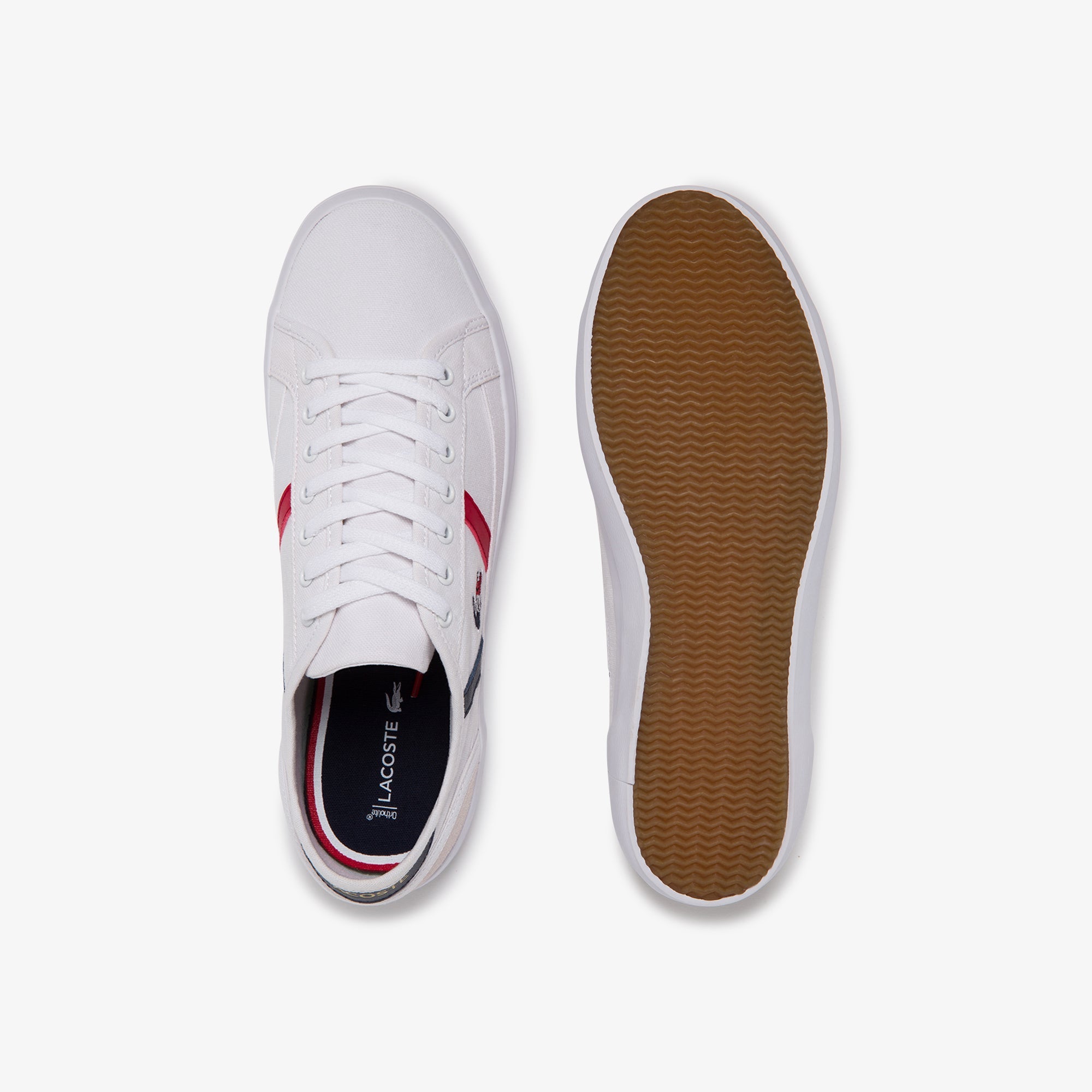 Lacoste Sideline Tri2 Cma Sneakers - White/Navy/Red