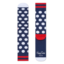 Men Athletic Big Dot Sock - Navy/White/Red
