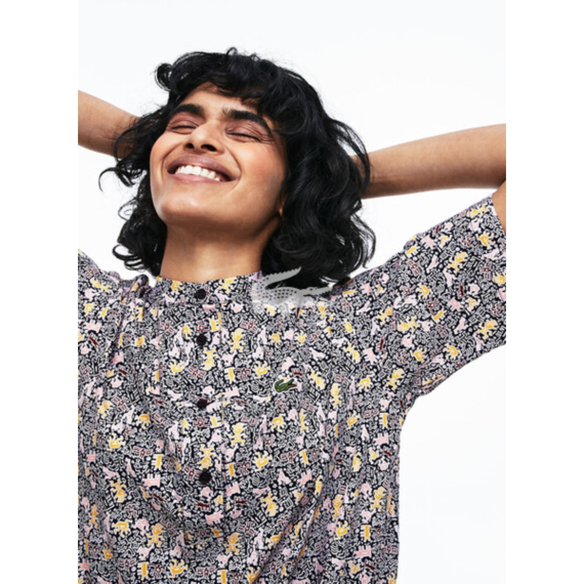 Lacoste Lacoste Long Sleeve Shirt -  Navy Blue/Multico