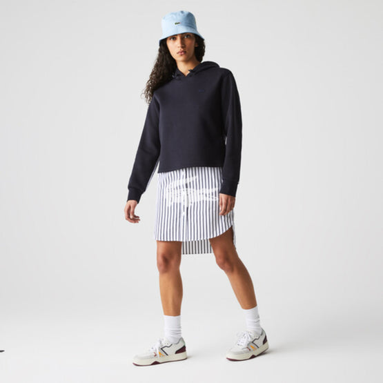 Lacoste  Women'S Stitching Casual Hooded Dress - Naturel Clair/Spiruline-B