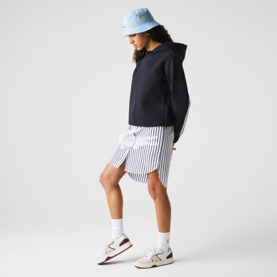 Lacoste  Women'S Stitching Casual Hooded Dress - Naturel Clair/Spiruline-B