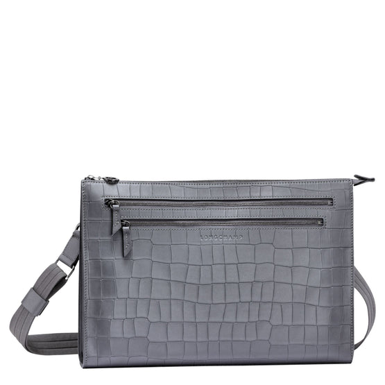 Croco Block Cross Body Bag - Grey