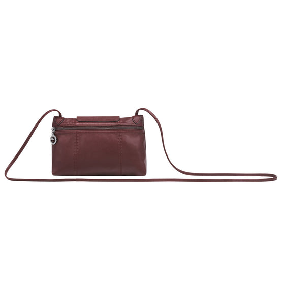 Le Pliage Cuir Cross Body Bag - Brandy