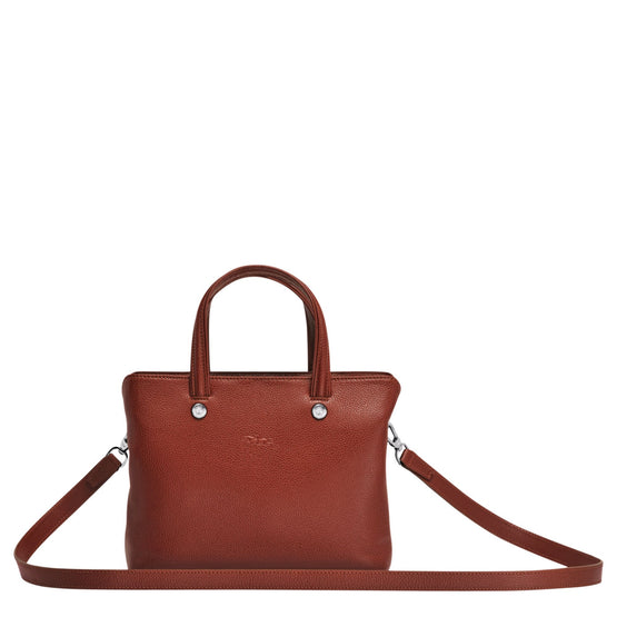Le Foulonné Top Handle Bag - Chestnut