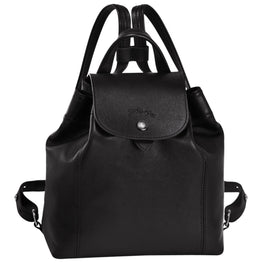 Le Pliage Cuir Backpack - Black