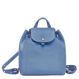 Le Pliage Cuir Backpack - Blue Mist