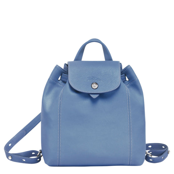 Le Pliage Cuir Backpack - Blue Mist