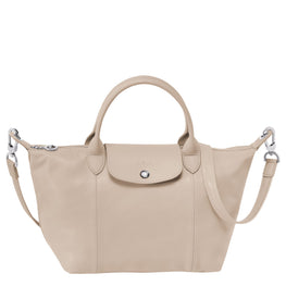 Le Pliage Cuir Top Handle Bag - Clay