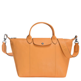 Le Pliage Cuir Top Handle Bag - Melon