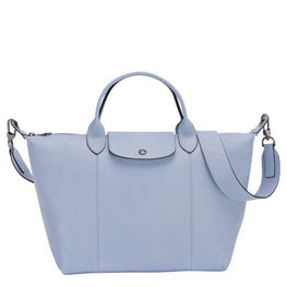 Le Pliage Cuir Top Handle Bag - Cloud Blue