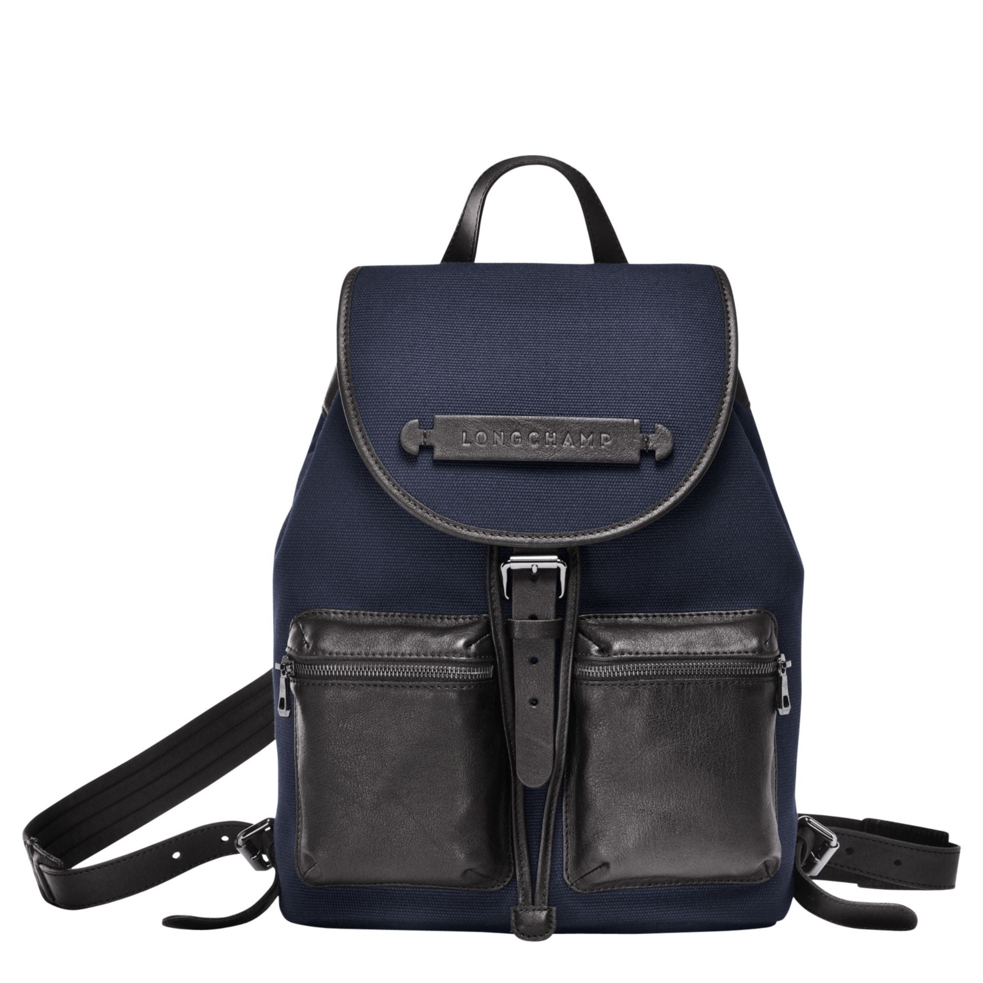Longchamp 3D Toile Backpack - Navy/Black