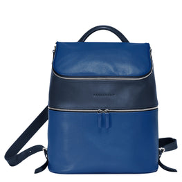 Le Foulonné Bicolore Backpack - Navy/Sapphire