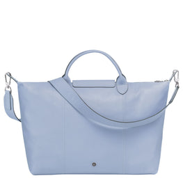 Le Pliage Cuir Top Handle Bag - Cloud Blue