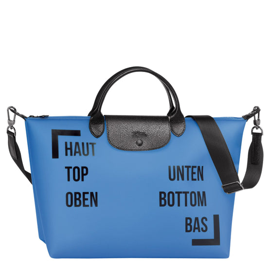 Déménagement Transparent Top Handle Bag - Blue