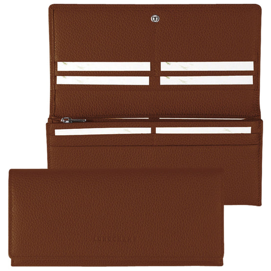 Le Foulonné Continental Wallet - Cognac