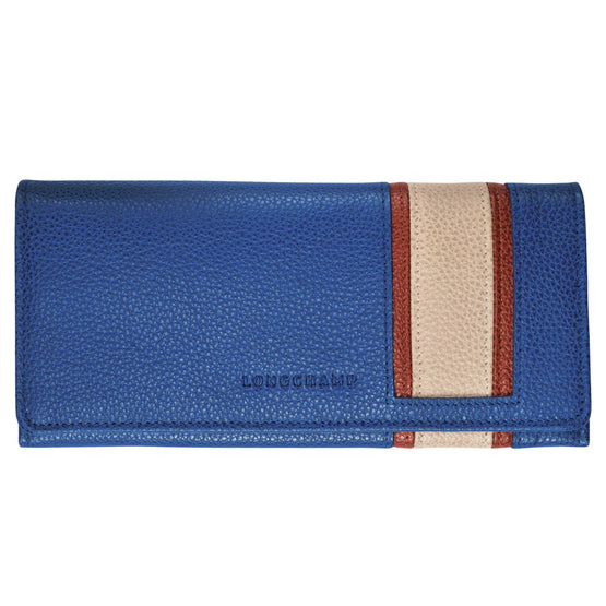 Le Foulonné Tricolore Continental Wallet - Sapphire
