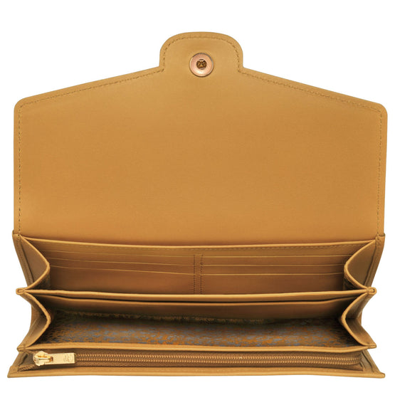 Mademoiselle Longchamp Continental Wallet - Honey