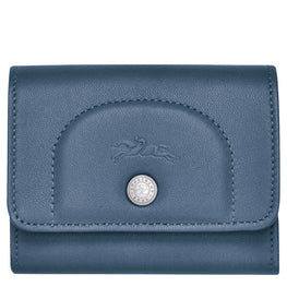 Le Pliage Cuir 737 Multicolore Card Holder - Pilot Blue