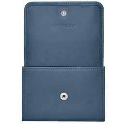 Le Pliage Cuir 737 Multicolore Card Holder - Pilot Blue