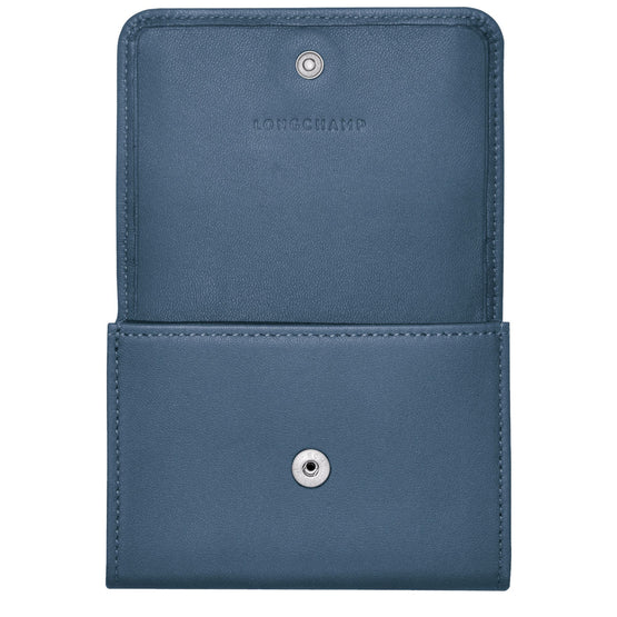 Le Pliage Cuir 737 Multicolore Card Holder - Pilot Blue