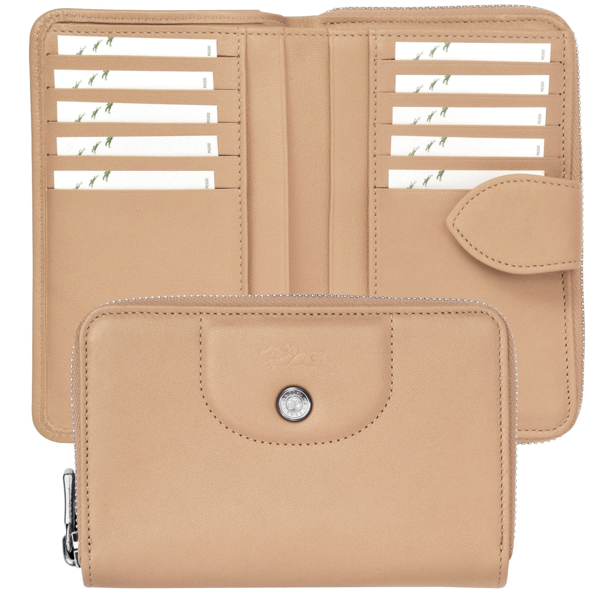 Le Pliage Cuir Compact Wallet - Golden Beige