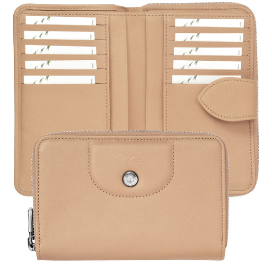 Le Pliage Cuir Compact Wallet - Golden Beige