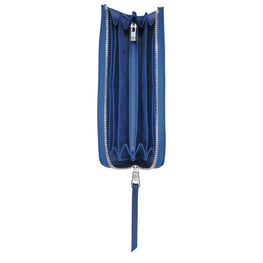Le Foulonné Tricolore Zip Around Wallet - Sapphire