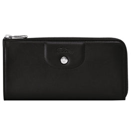 Le Pliage Cuir Zip Around Wallet - Black