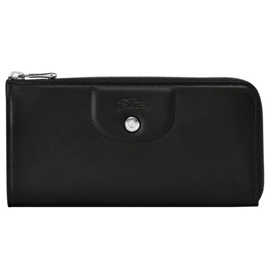 Le Pliage Cuir Zip Around Wallet - Black
