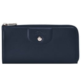 Le Pliage Cuir Zip Around Wallet - Navy