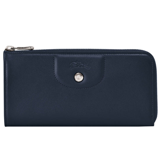 Le Pliage Cuir Zip Around Wallet - Navy