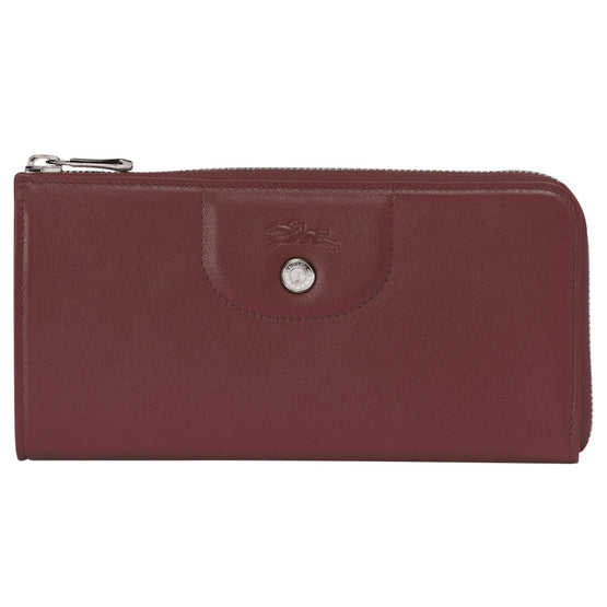 Le Pliage Cuir Zip Around Wallet - Red Lacquer