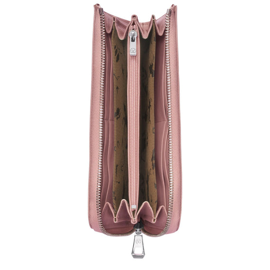 Le Pliage Cuir Zip Around Wallet - Blush