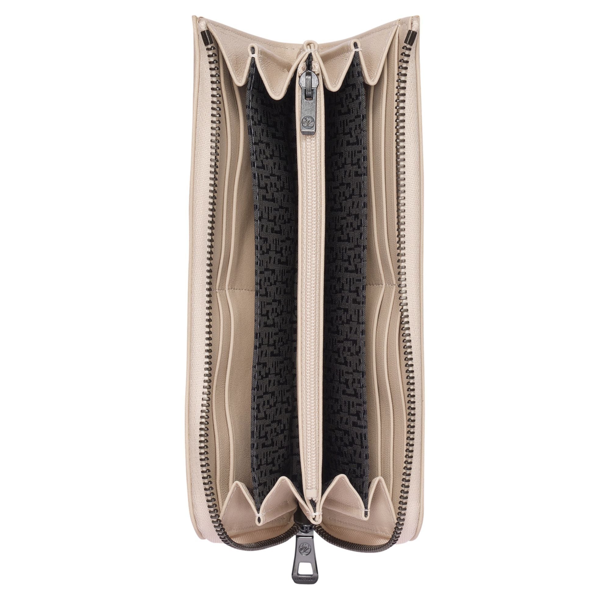 Le Pliage Cuir Zip Around Wallet - Chalk